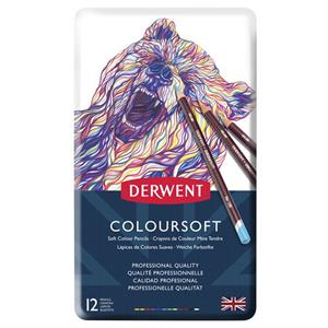 Derwent Coloursoft 12 Pencil Tin